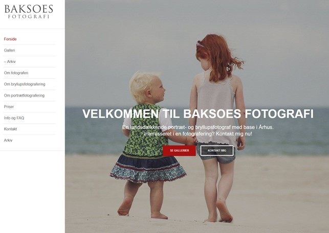 WordPress website design eksempel - Baksoes.com