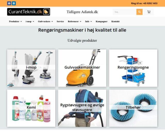Webshop med professionelle rengøringsmaksiner - Curantteknik.dk